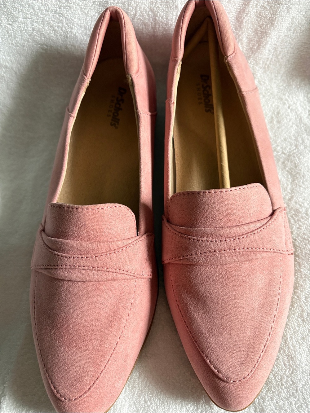 Dr. Scholl's Dusty Rose Suede Pointed Loafer Flats